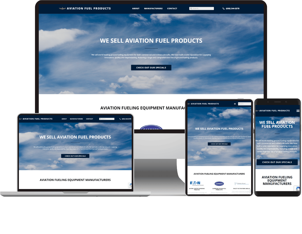 Aviation Fuel Products Responsive Website Design